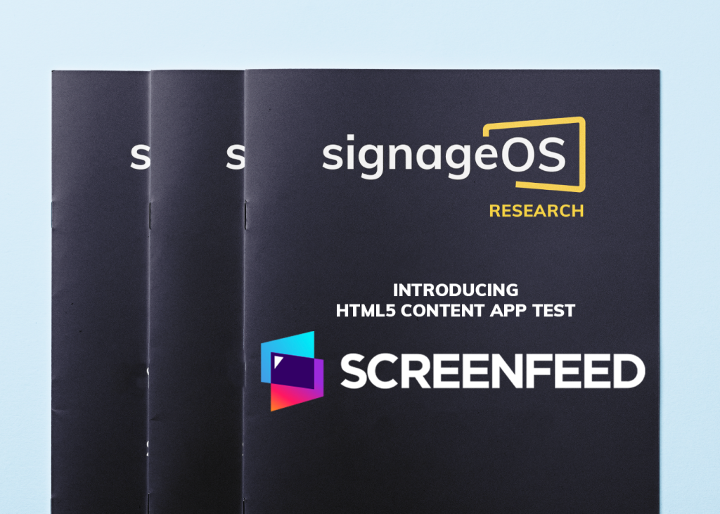 signageOS Redefines Benchmarking Standards with Screenfeed’s HTML5 Content Apps